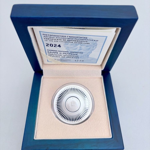 Thales of Miletus Silver Collectible Coin 10€ 2024 new