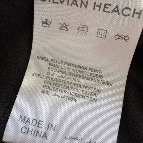 Silvian Heach black eco leather top size S like new