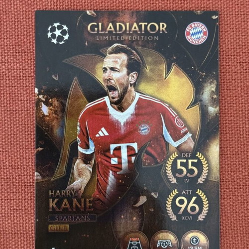 Harry Kane Gladiator and Michael Olise Stealth Strike trading cards set of 4 new