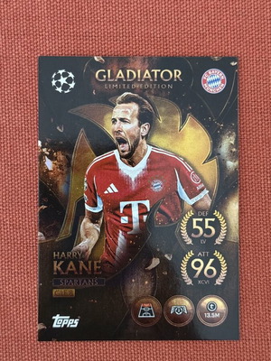 Harry Kane Gladiator and Michael Olise Stealth Strike trading cards set of 4 new