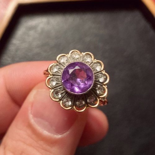 18K ring with 2.5k alexandrite used, antique