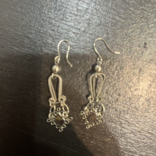 Vintage stainless steel earrings from the 90s like new, silver