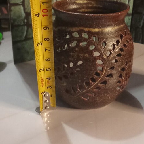 Handmade ceramic aromatic burner set stoneware like new