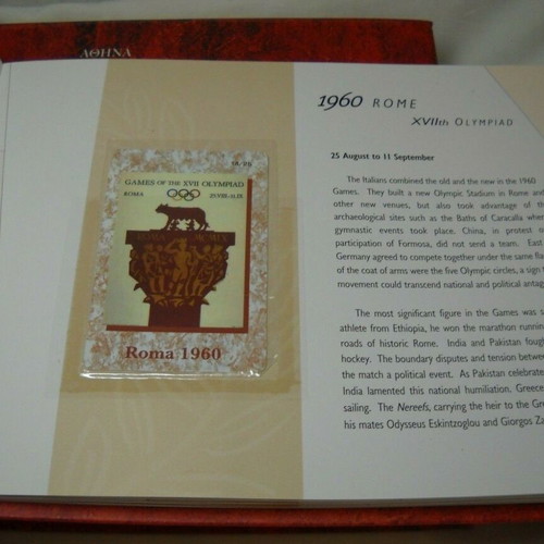 Olympic Games 1896-2004 album new with telephone cards and DVD
