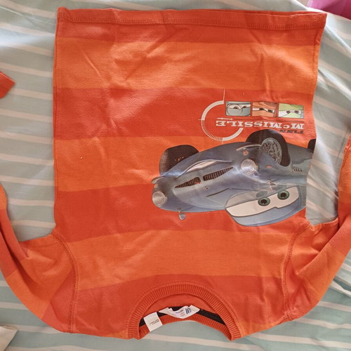 H&M boys' long-sleeve shirt used, size 6-8 years, red and orange