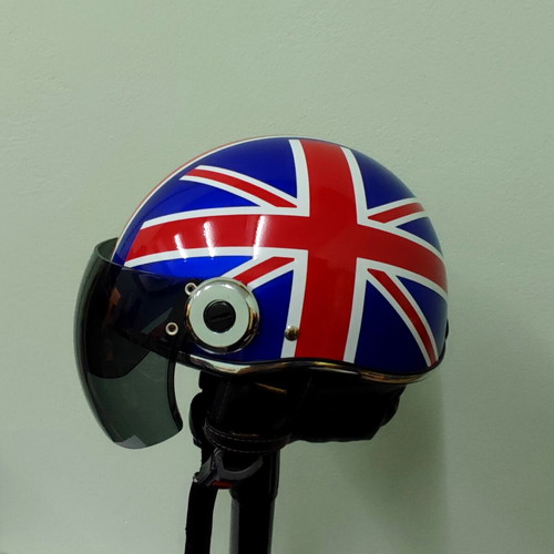 Decorative Old School Retro Scooter Jet Helmet UK, new