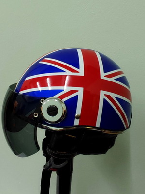 Decorative Old School Retro Scooter Jet Helmet UK, new