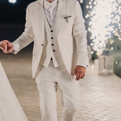 White groom suit size 54 like new