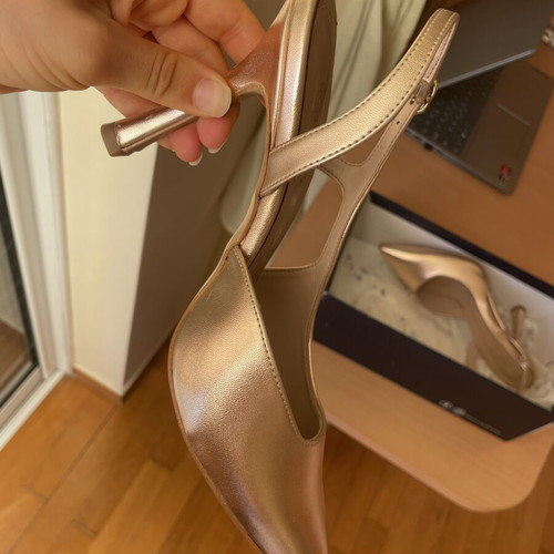 Envie pink gold high heels, size 38, 10 cm