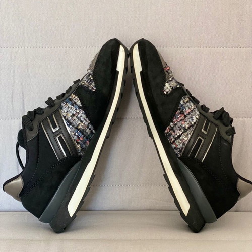 Hogan Rebel black athletic shoes like new, size 37