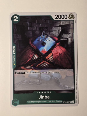 Jinbe One Piece Card Game OP16-027 Rare like new