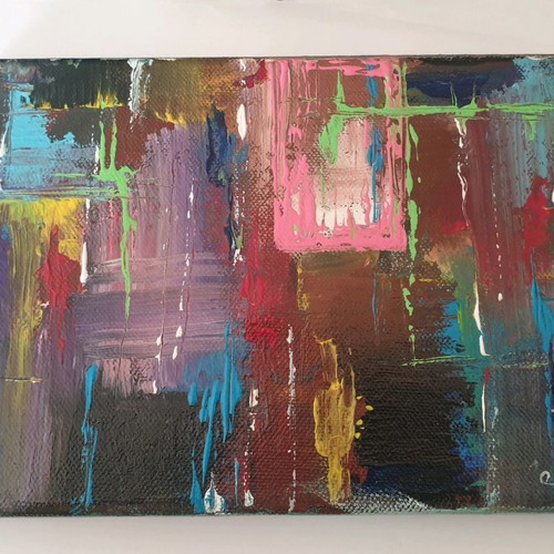 Canvas painting modern art new, signed oil painting