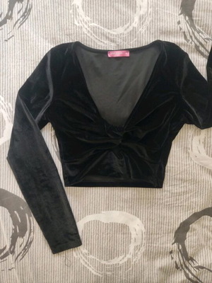 Black velvet Pink Woman blouse size M like new
