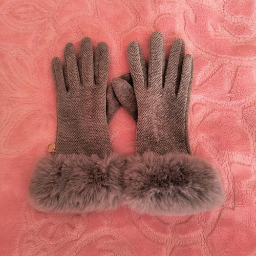 Fragola women's gloves like new, gray, Greek made, small size