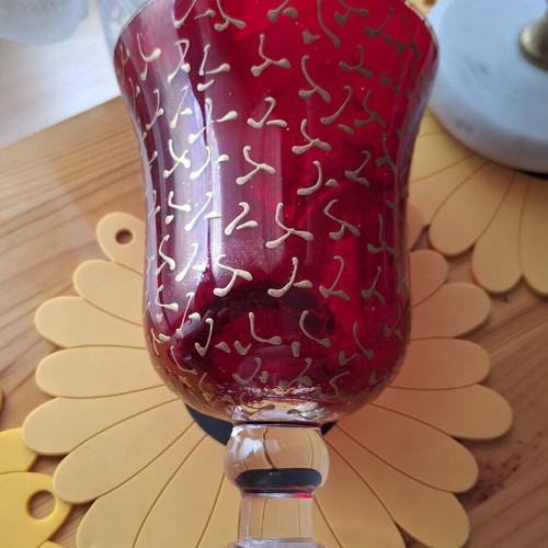 Decorative glass vases Miljogarden Sweden used, set of two