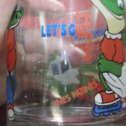 Ferrero '93 Nutella glass used with crocodile design
