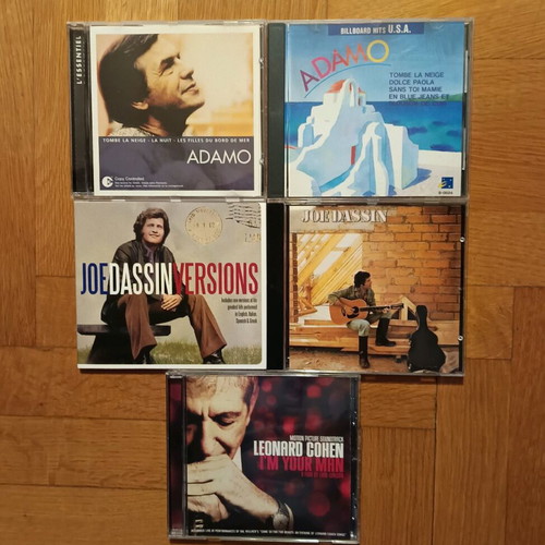 CDs Adamo, Joe Dassin, Leonard Cohen new pop pack of 5