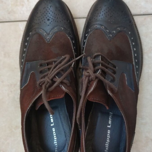 Philippe Lang men's shoes like new, size 44, blue and brown