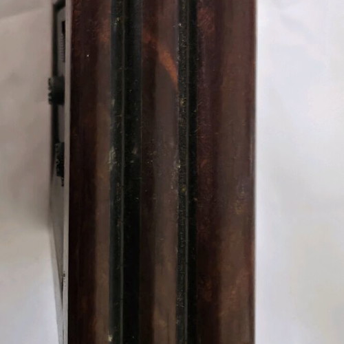 Silver table clock used with wooden frame