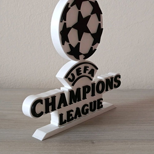 Logo UEFA Champions League with base, new, plastic