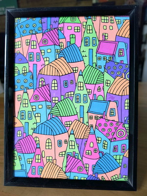 Hand-painted frame new, size 13×18, ideal for kids' room