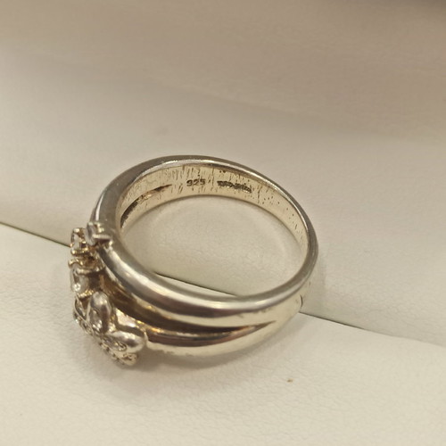 Ασημένιο δαχτυλίδι 925 μεταχειρισμένο με zircon, No 16 - 56mm
