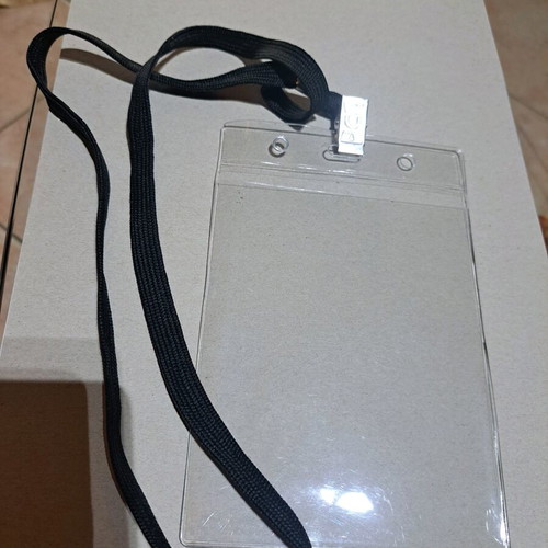 Lanyard new with metal clip and transparent badge holder