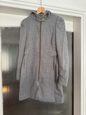 H&M Hooded Coat Like New, Size 36, Gray and Beige
