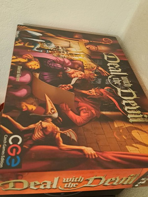 Deal with the Devil board game used, medieval thematic