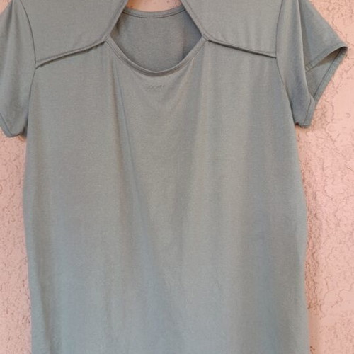 Athletic short sleeve t-shirt women gray new, size XL