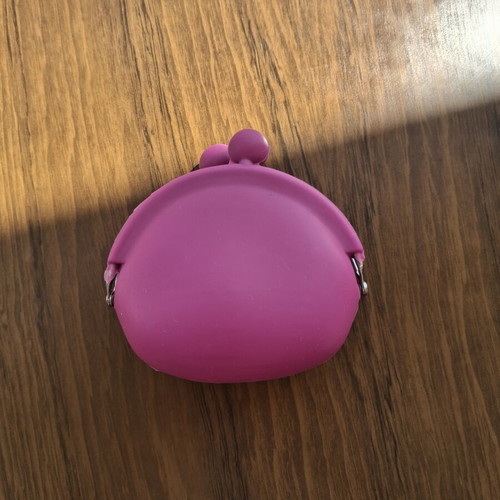 Pink plastic wallet