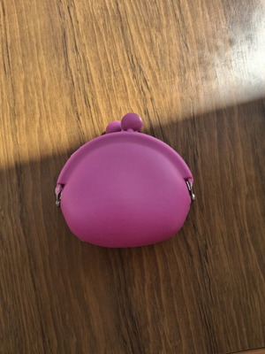 Pink plastic wallet