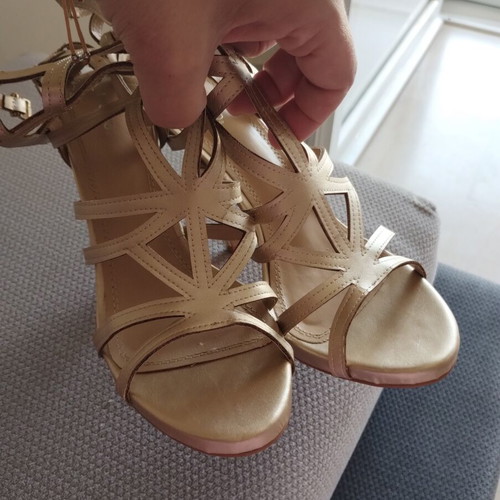 Migato gold sandals size 38 like new
