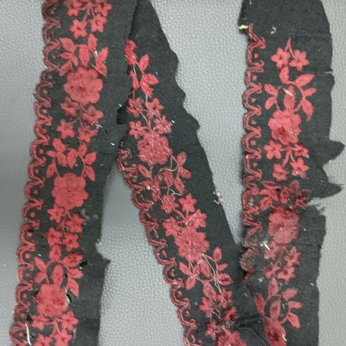 Traditional dress piece used, lower part with embroidery