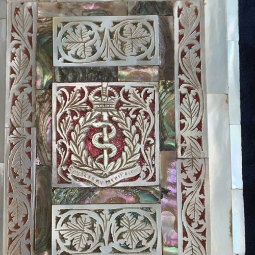 Maple cover with Royal Navy Medical emblem like new