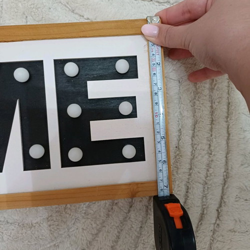 Wooden Home decorative sign with LED lights like new