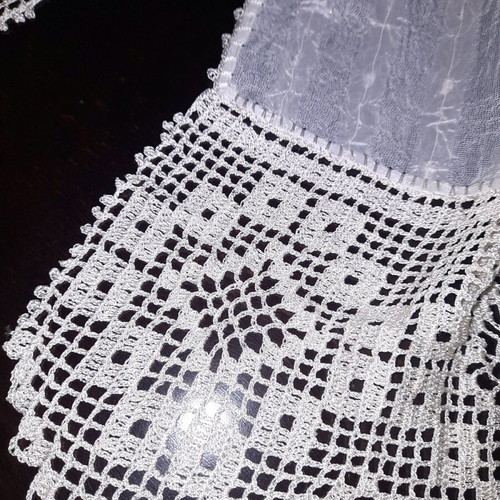 Cretan traditional wedding towel new with handmade lace