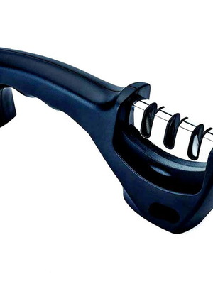 Triple Knife Sharpener new with ergonomic handle
