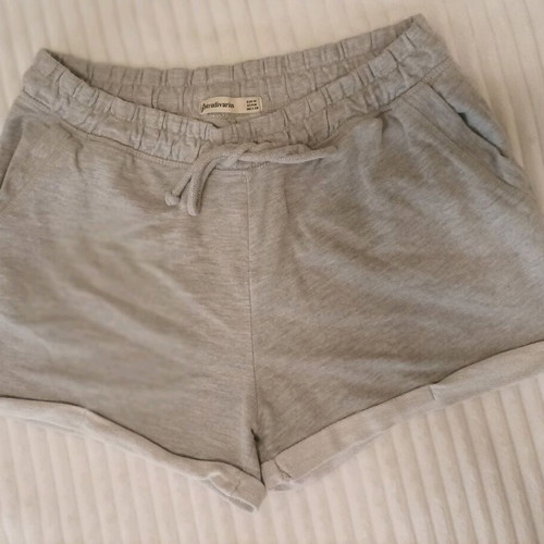 Stradivarius shorts used, cotton, size M, grey melange