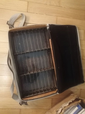 Portable cassette case for 30 tapes used