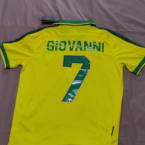 Brazil National Team Retro Jersey 7 Giovanni Copa America 1997