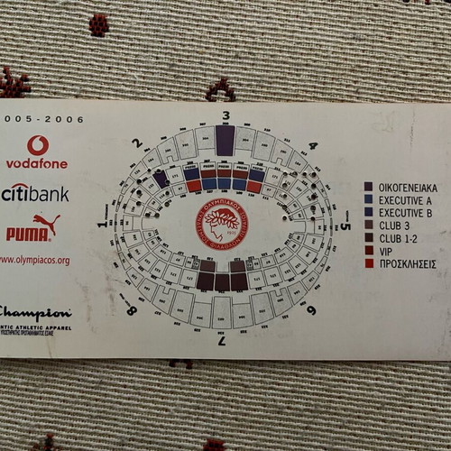 Basketball ticket Olympiakos AEK used