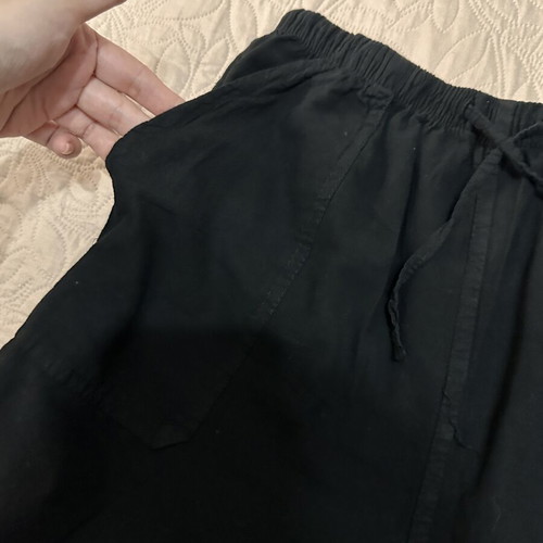 Black Cotton Bermuda Shorts size M new with pockets