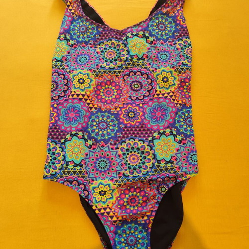 Multicolor one-piece swimsuit XL used with beautiful design