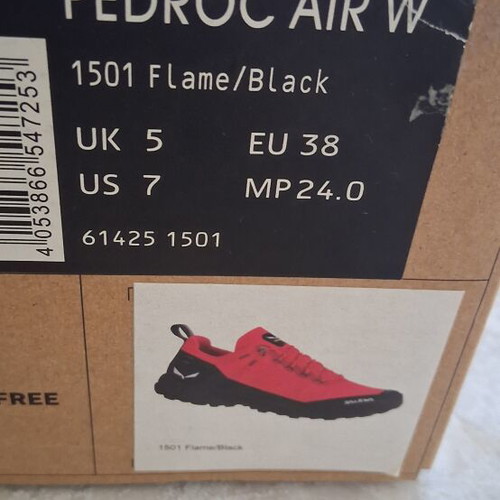 Salewa Pedroc Air W athletic shoes like new, size 38, red
