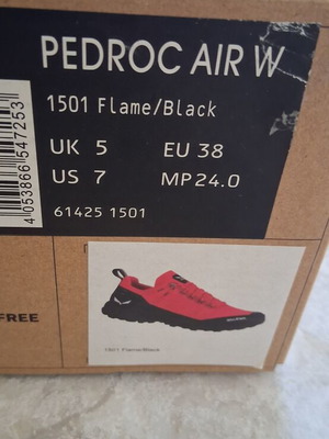 Salewa Pedroc Air W athletic shoes like new, size 38, red