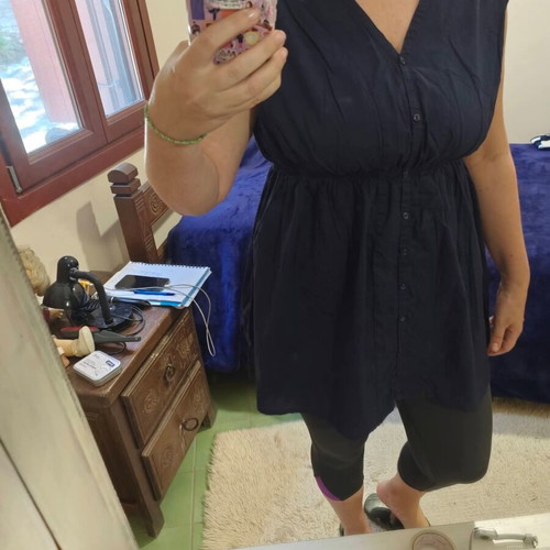 H&M cotton top like new, navy blue, sizes L and XL