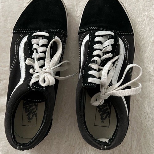Vans athletic shoes used, size 40, black and white