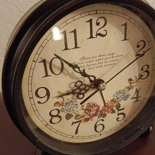 Vintage clock used, old style, battery operated