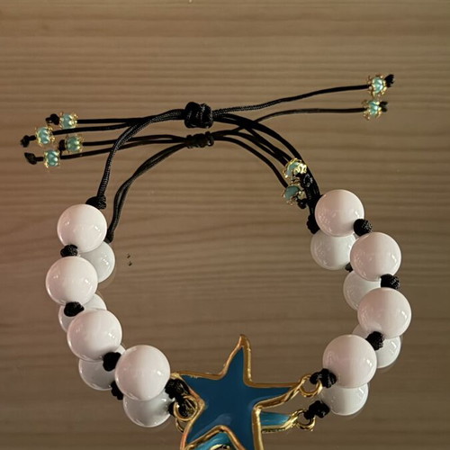 Necklace and bracelet set with heart and starfish, new